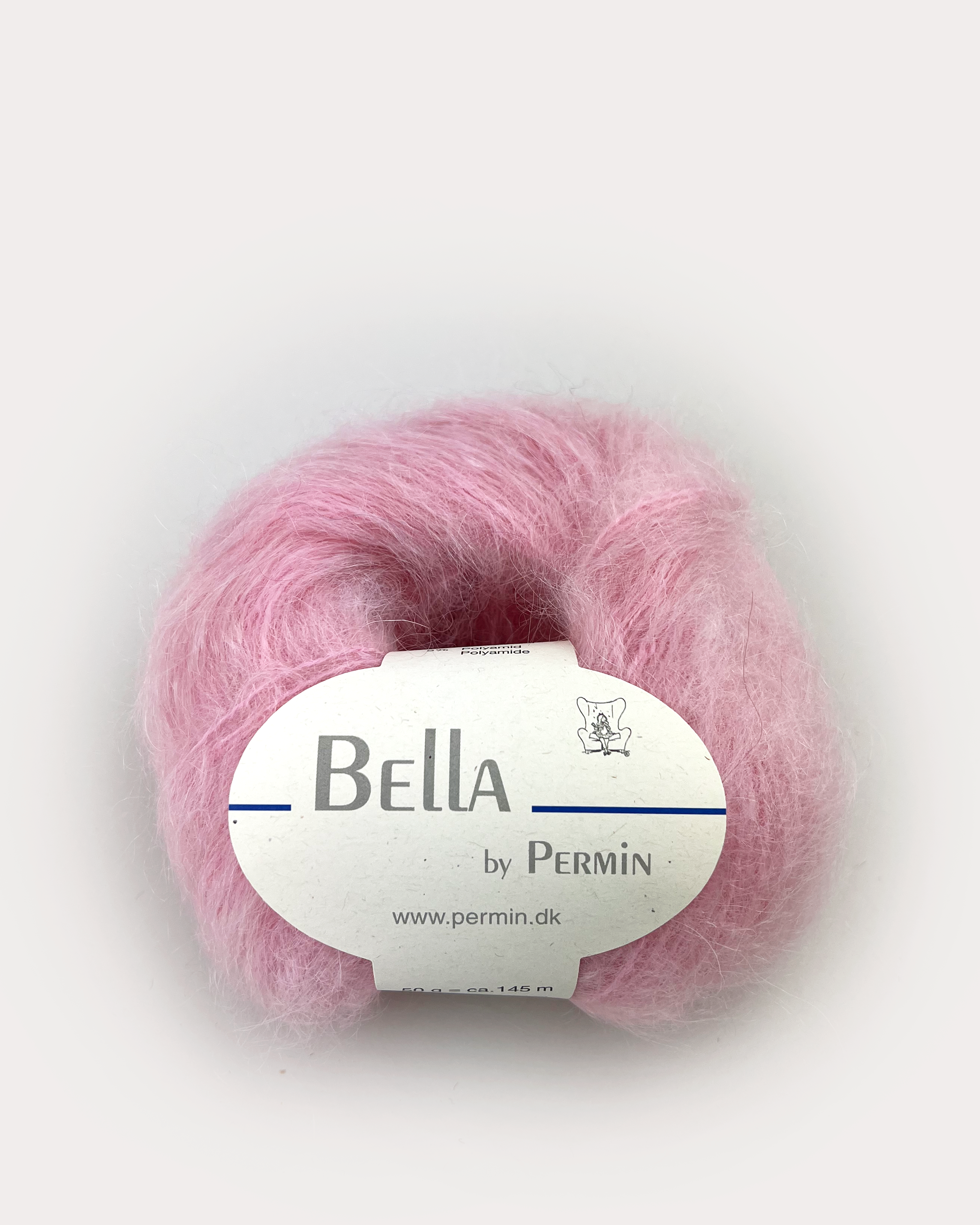 Bella Silk Mohair fra Permin i farven lyserød.