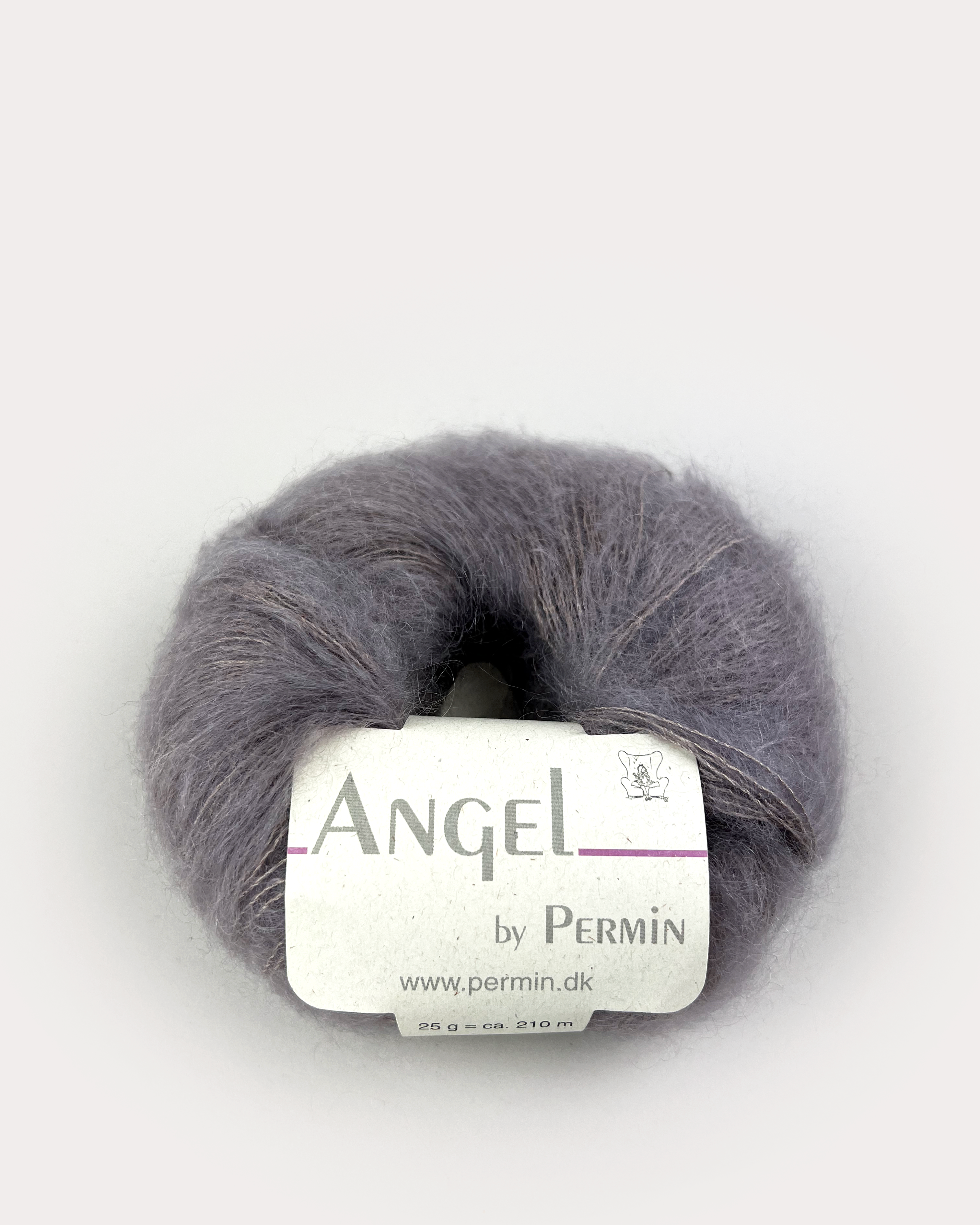 Angel fra Permin garn i farven Mauve – let mohairgarn