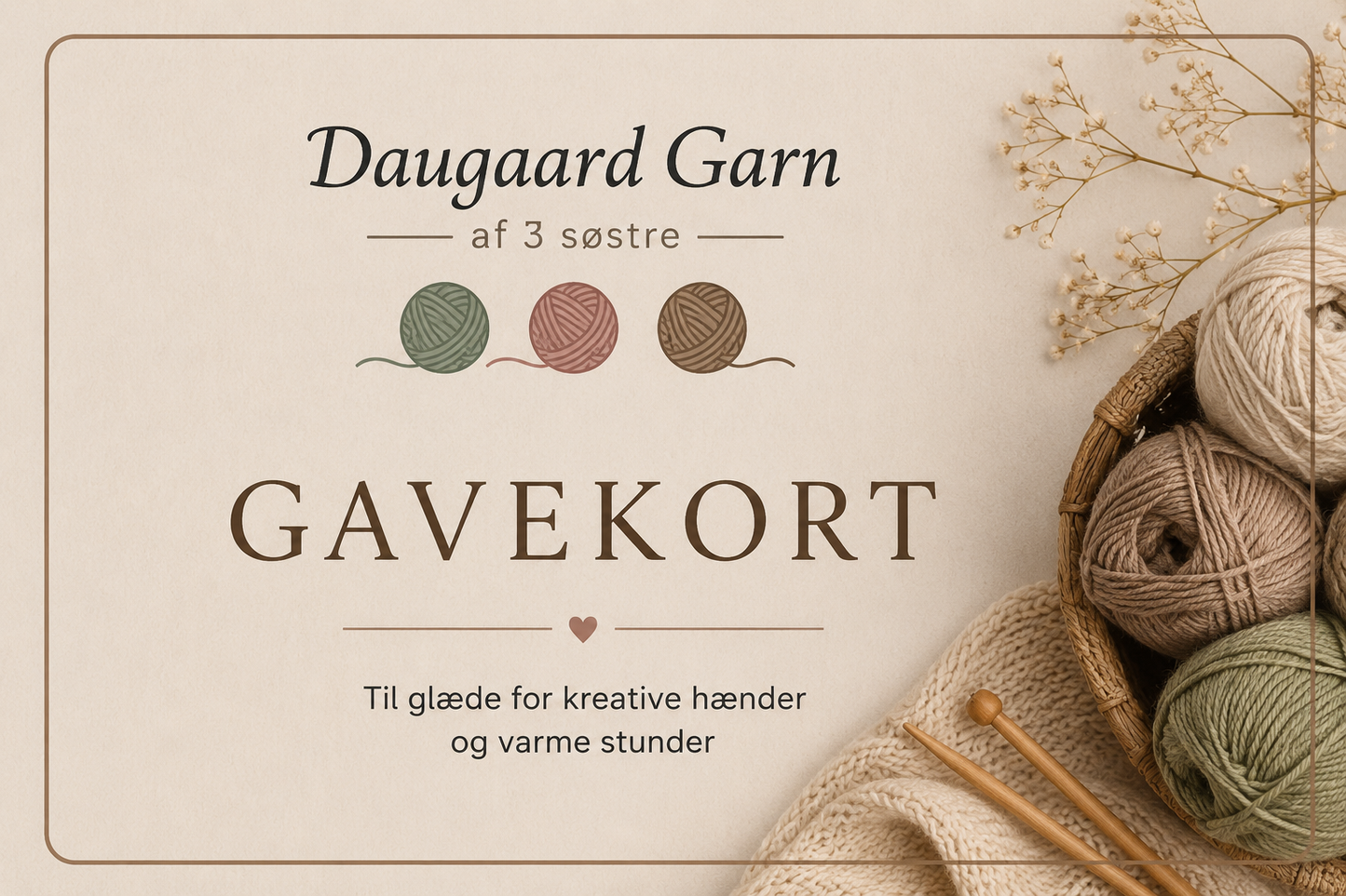 Gavekort til Daugaard Garn