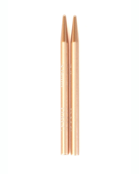 DMC Rose Gold udskiftelige rundpinde – korte strikkepinde i rose gold