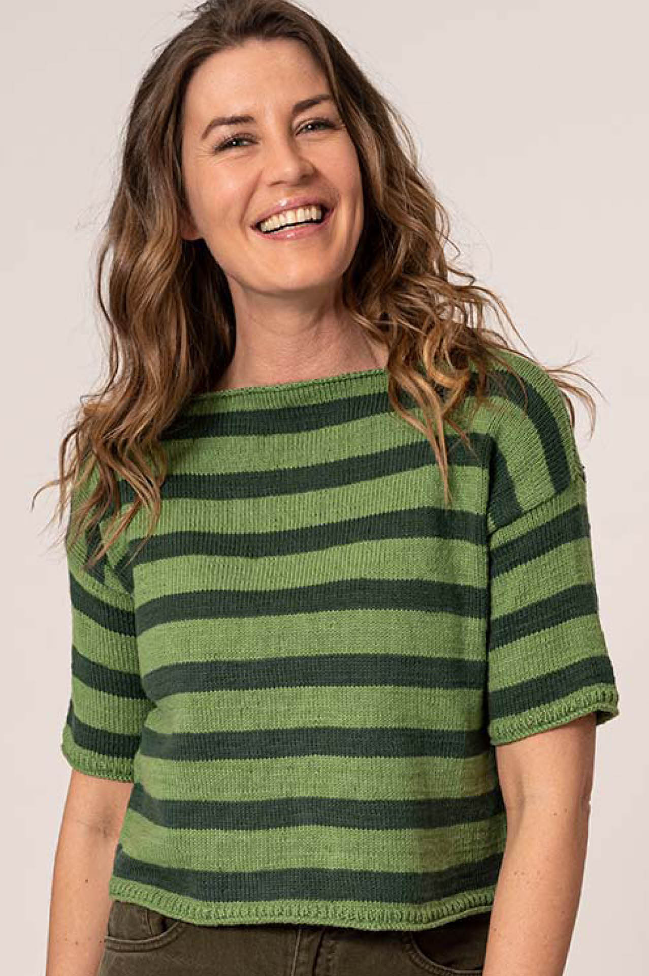 Thea Top strikket i Mayflower cotton 8/4