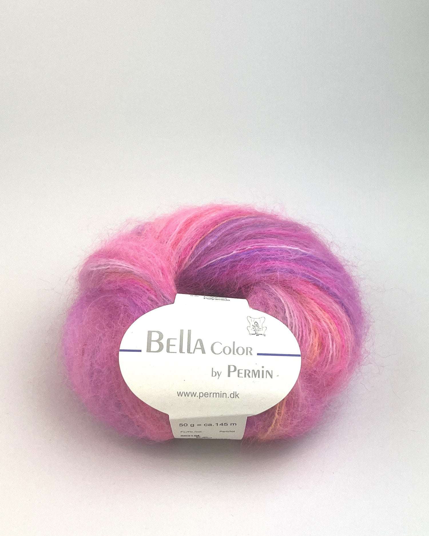 Bella Color Silk Mohair fra Permin i farven neon pink.