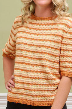 Nikoline Tee strikket i Cotton 8/4 fra Mayflower