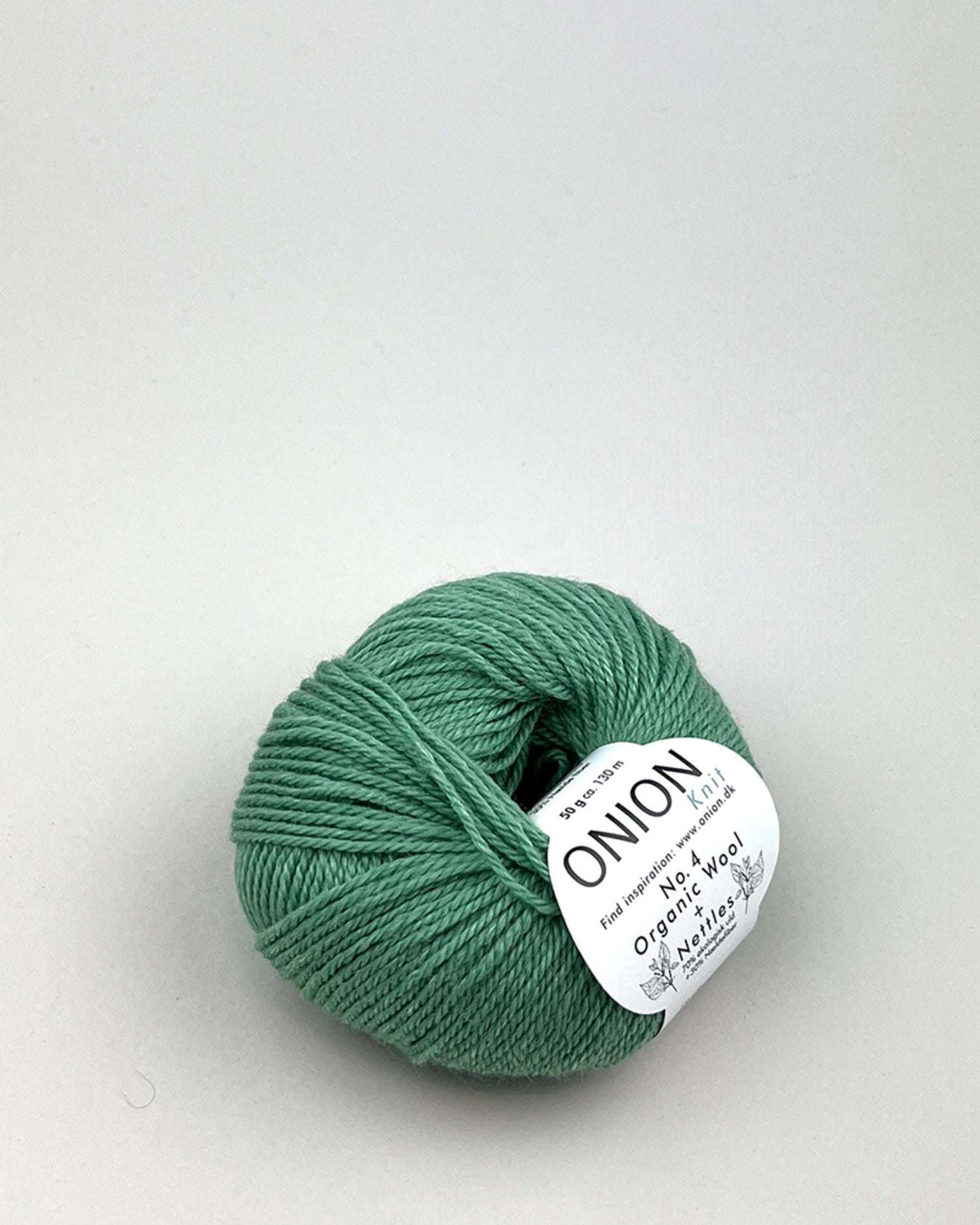 Onion Wool + Nettles No. 4 i farven lys grøn – bæredygtigt uldgarn