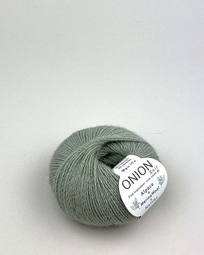 Onion Alpaca Merino Wool Nettle i farven pastel grøn.