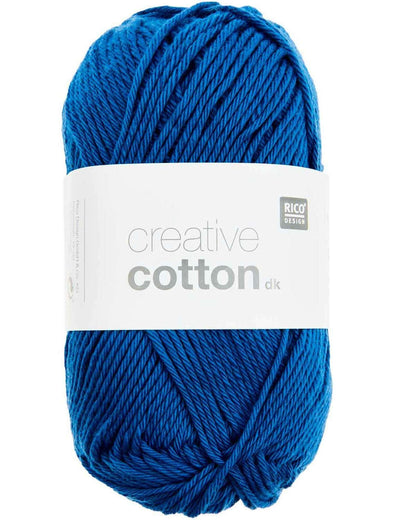Creative Cotton DK bomuldsgarn – blødt garn til strik og hækling i farven royal.