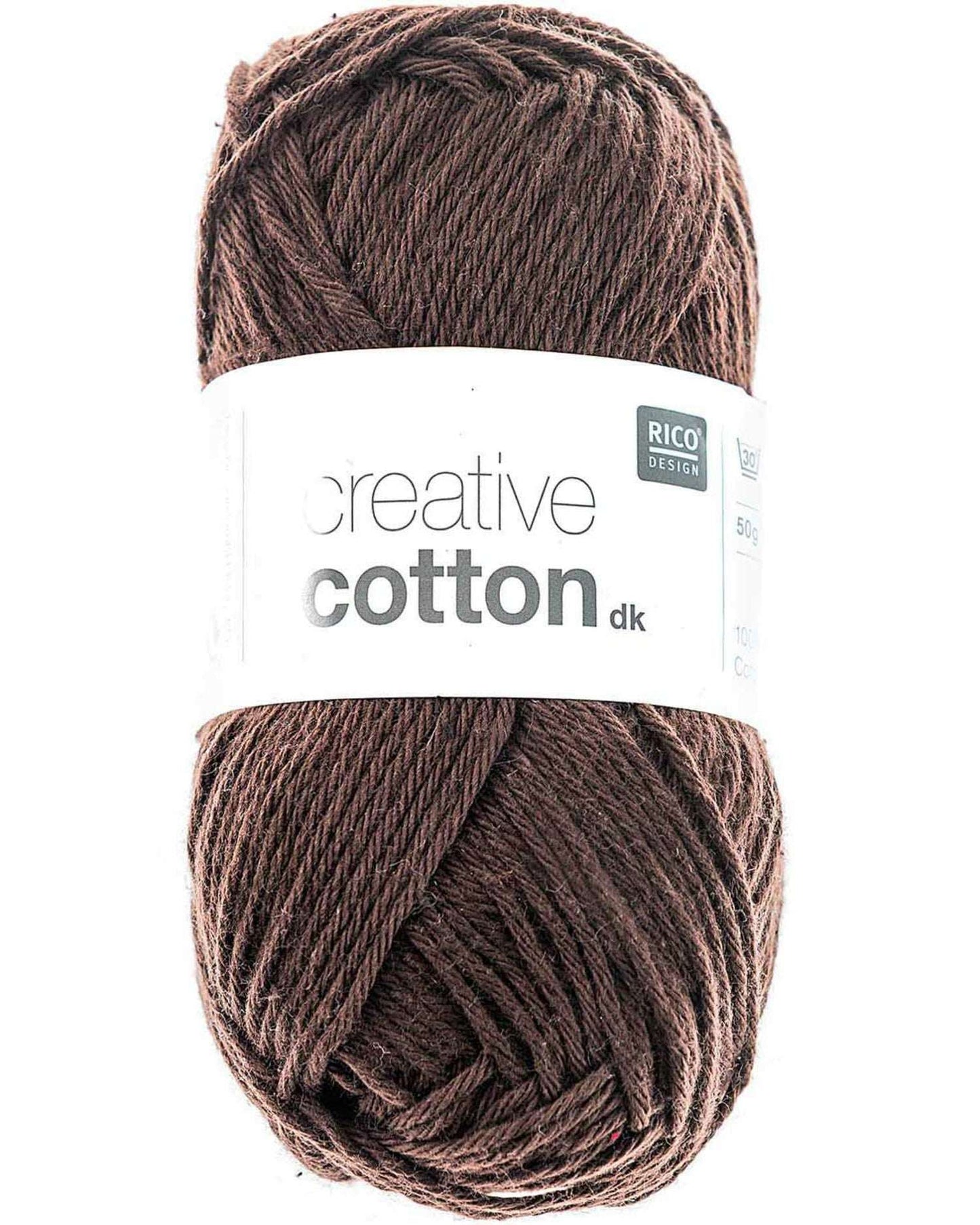 Creative Cotton DK bomuldsgarn – blødt garn til strik og hækling i farven brun.