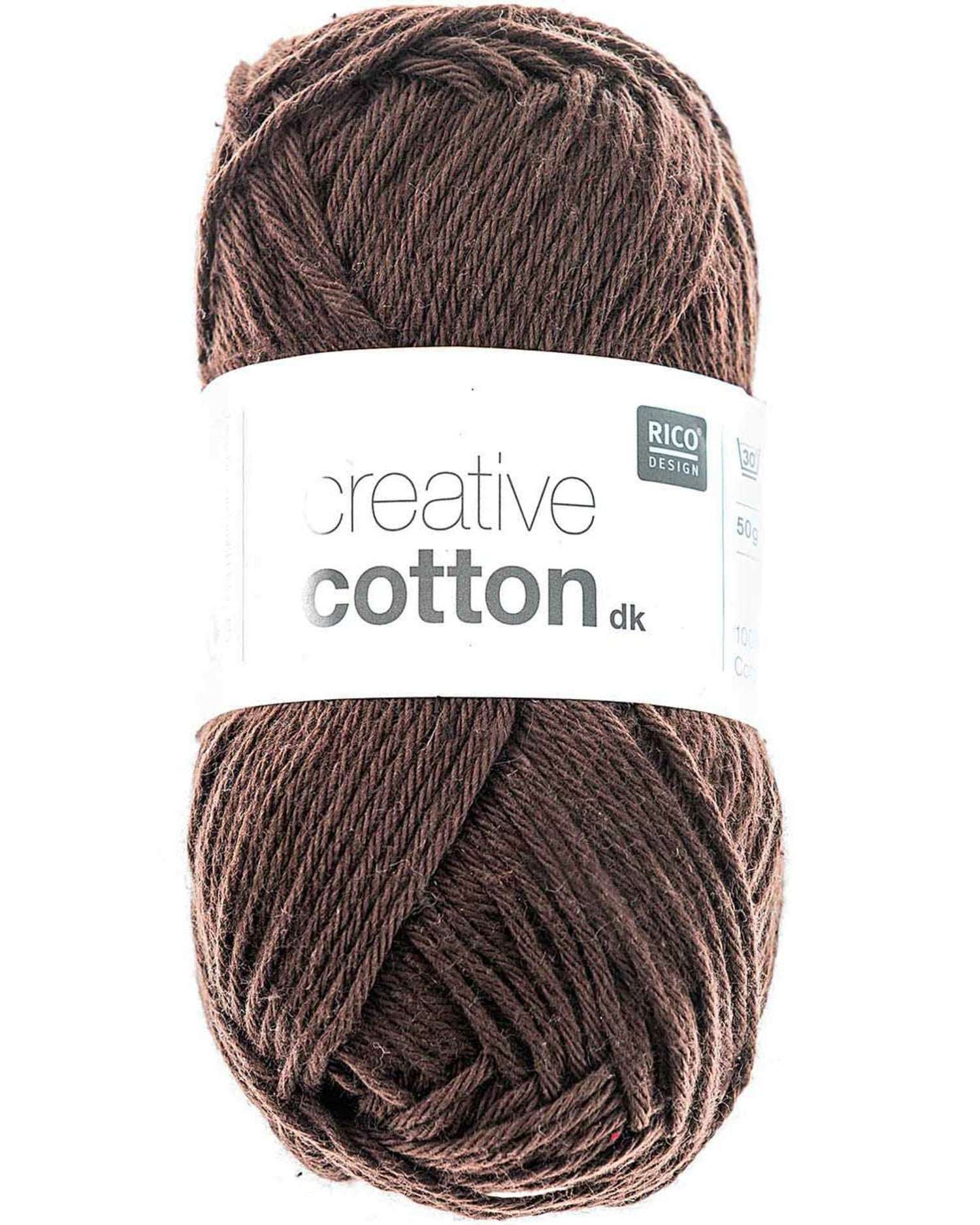 Creative Cotton DK bomuldsgarn – blødt garn til strik og hækling i farven brun.