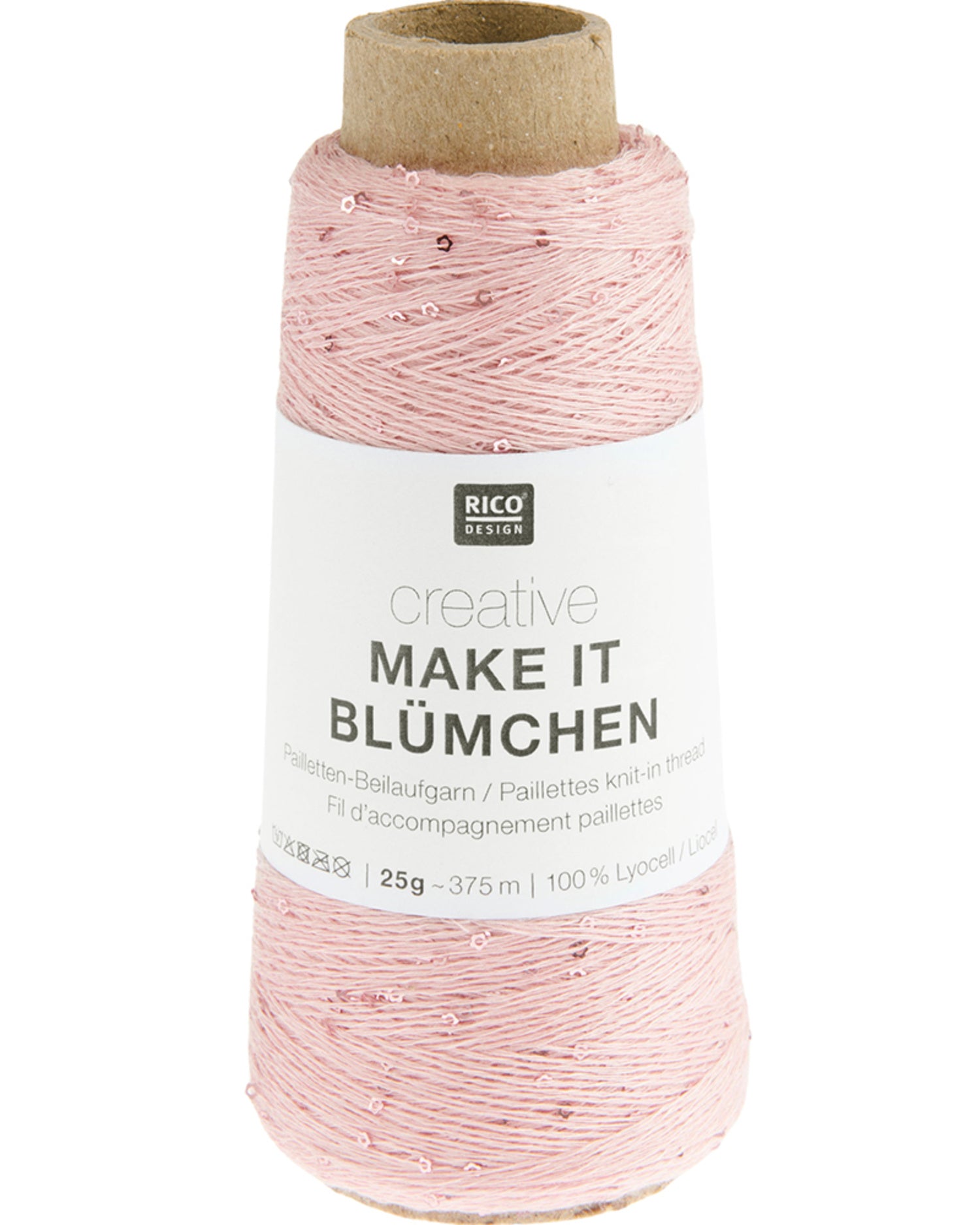 Make It Blümchen effektgarn – diskret blomsterglans til strik og
hækling i farven pink.
