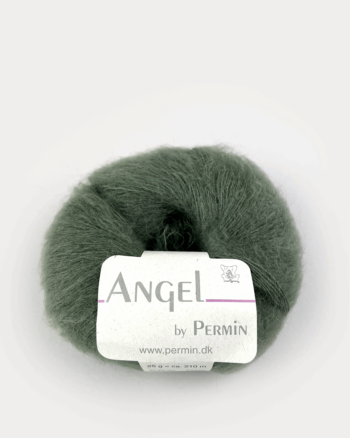 Angel fra Permin i farven army.
