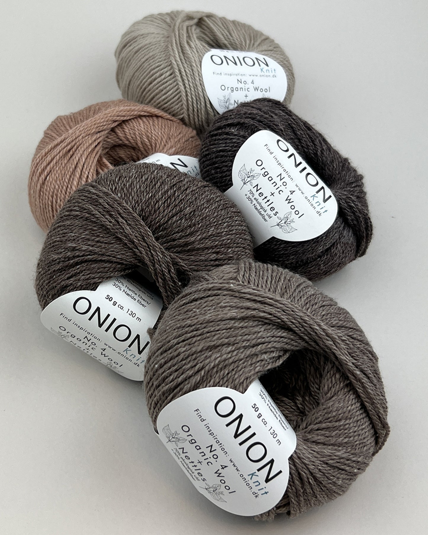 Onion Wool + Nettles No. 4 – bæredygtigt garn i uld og nældefibre