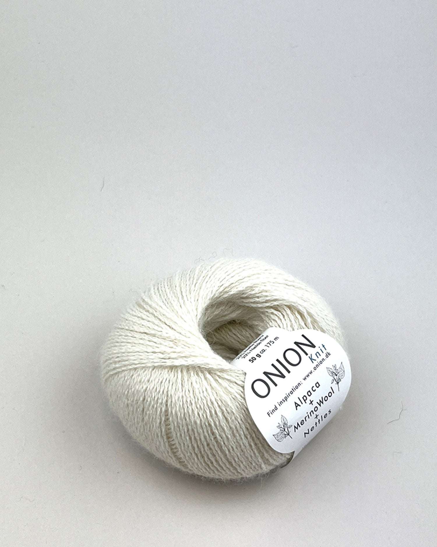 Garn til Elaine Nordic Sweater i farven råhvid/grå/beige/brun