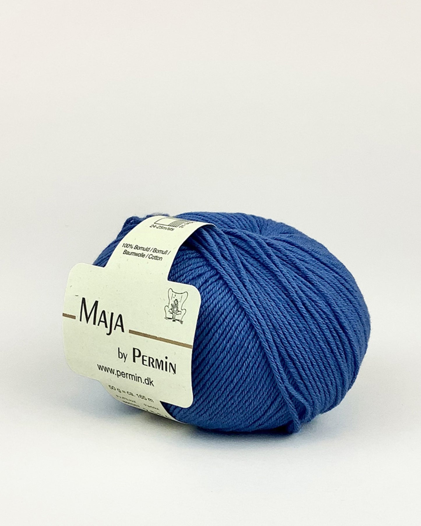 Maja fra Permin garn i farven jeans – klassisk bomuldsgarn fra
Permin