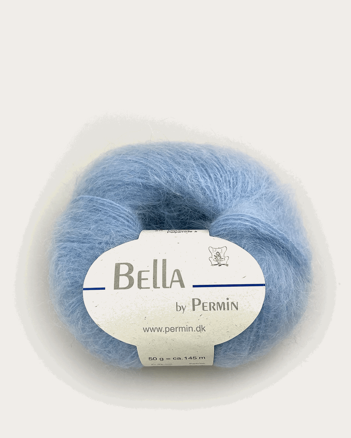 Bella Silk Mohair til Femja Bluse kit i farven lyseblå.