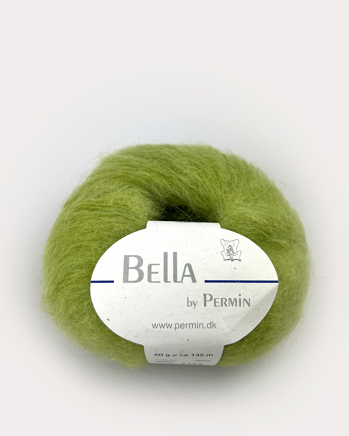 Bella Silk Mohair fra Permin i farven Lime – luksuriøst mohairgarn