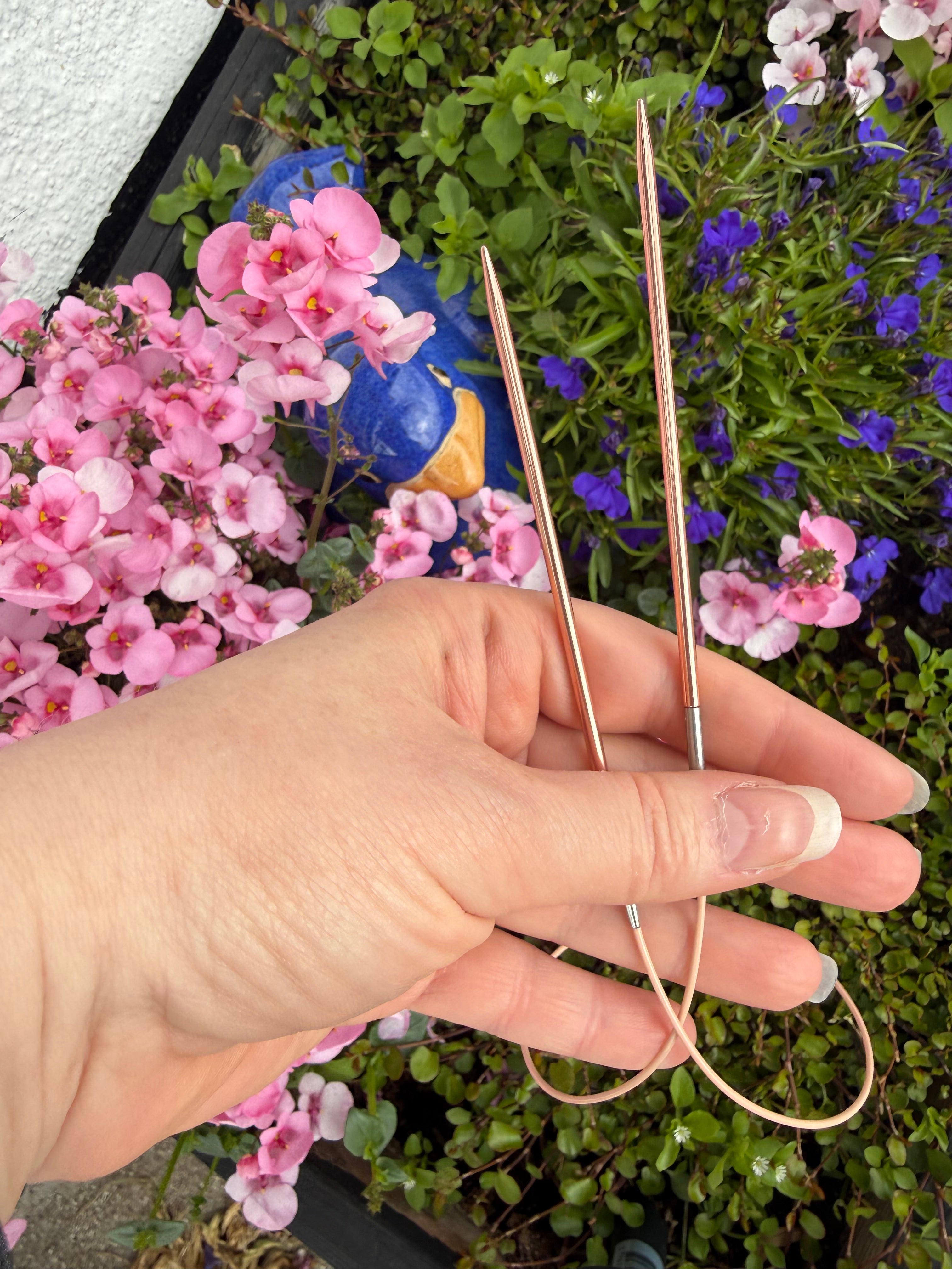 DMC Rose Gold - Udskiftelige rundpinde – (uden wire)