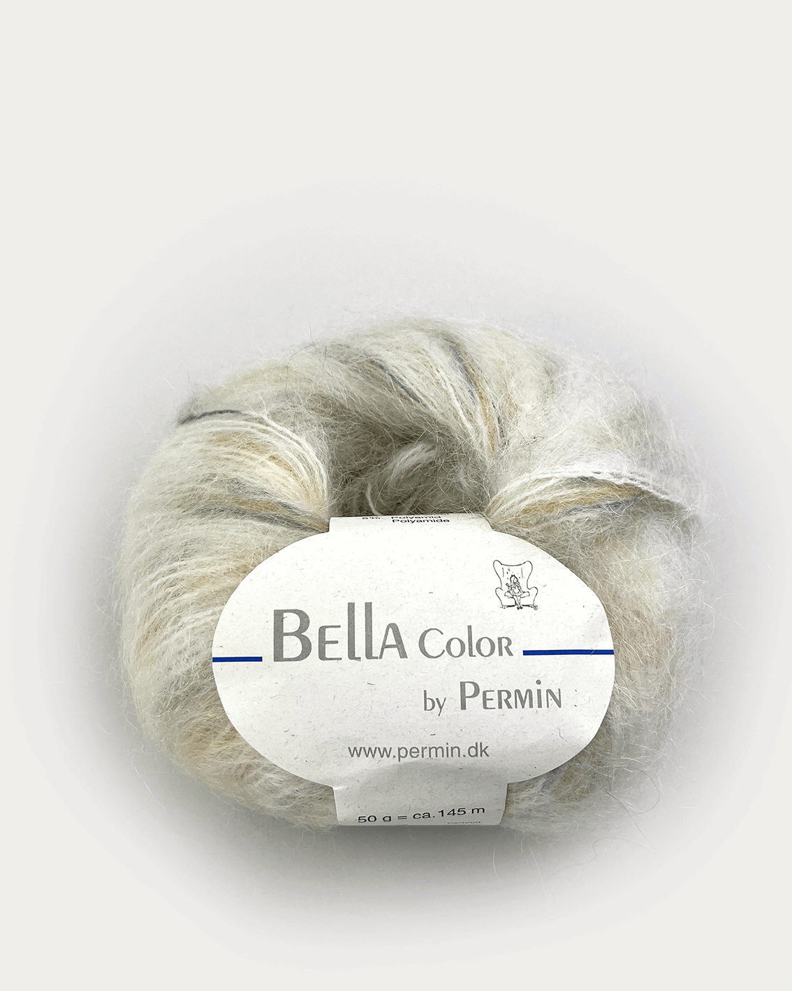 Bella Color Silk Mohair fra Permin i farven råhvid.