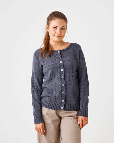 Let Loose Cardigan strikkegarn kit fra Daugaard Garn – let cardigan med løs pasform