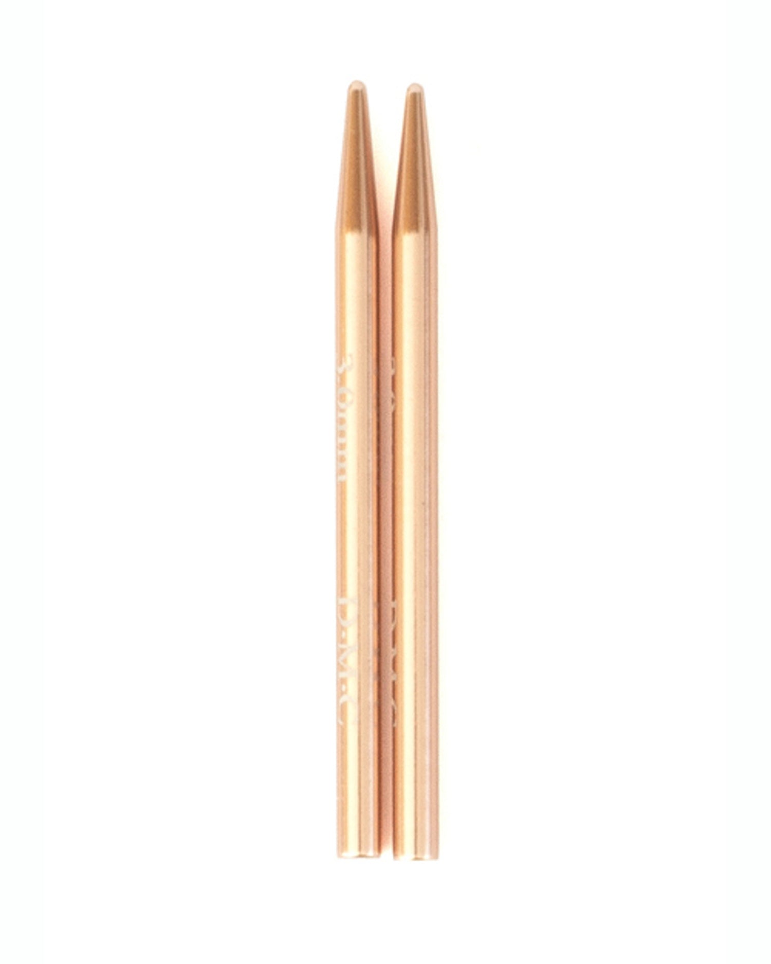 DMC Rose Gold udskiftelige rundpinde – korte strikkepinde i rose gold