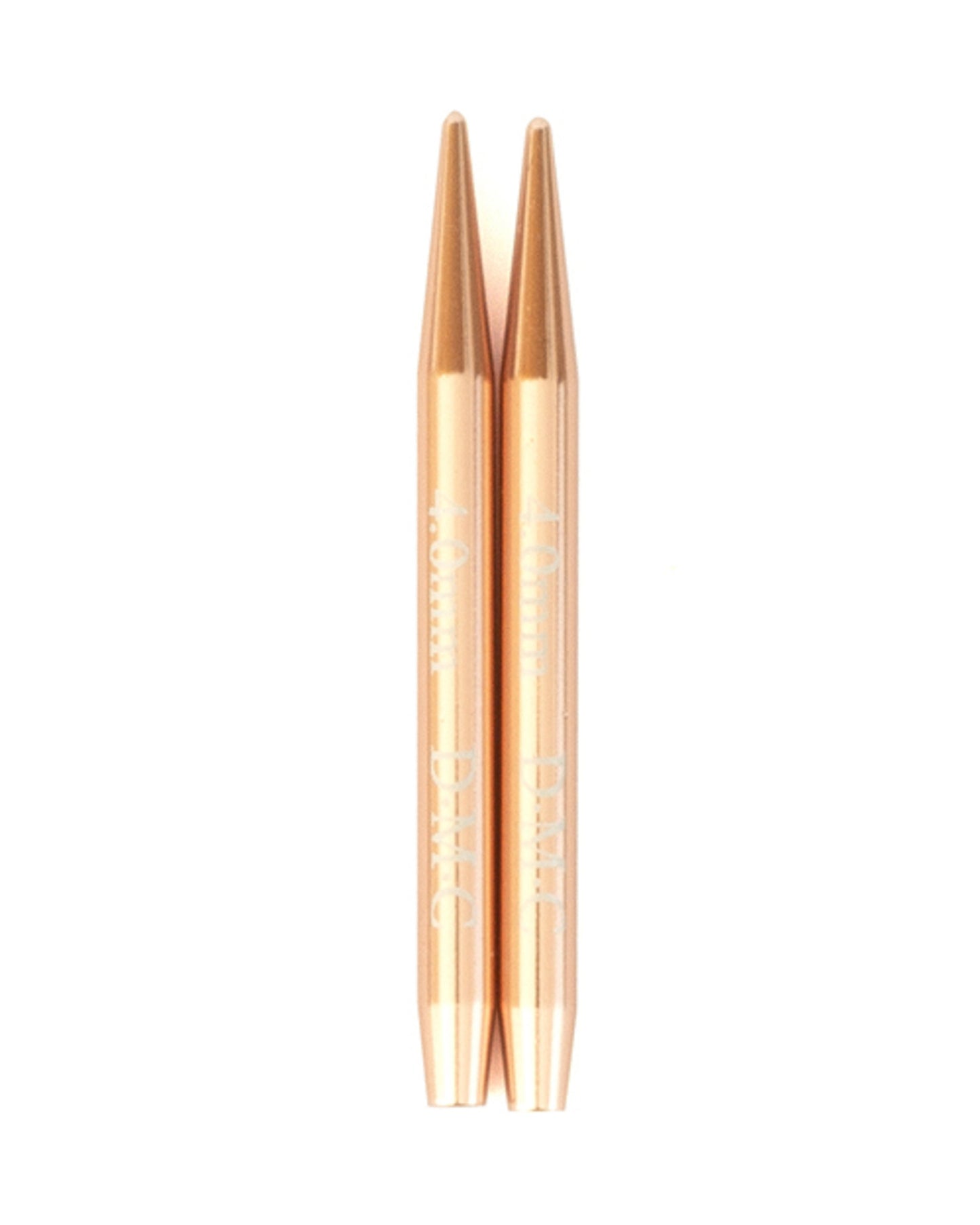 DMC Rose Gold udskiftelige rundpinde – korte strikkepinde i rose gold