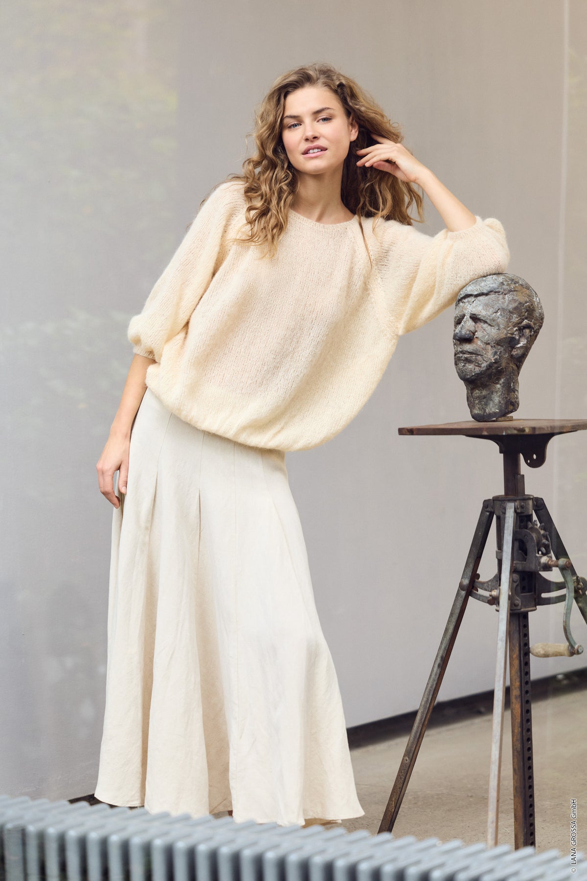 Oversize bluse i Setasuri - Strikkekit