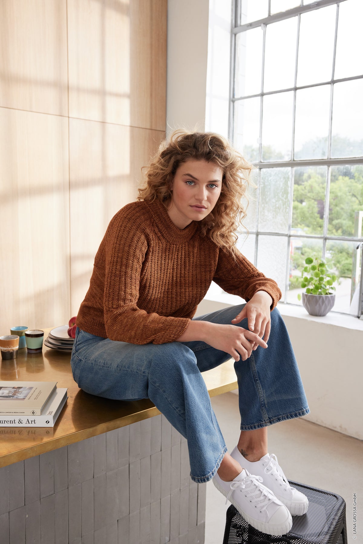 Cosmo Sweater i Cool Wool Big Vintage fra Lana Grossa med raglan og strukturmønster