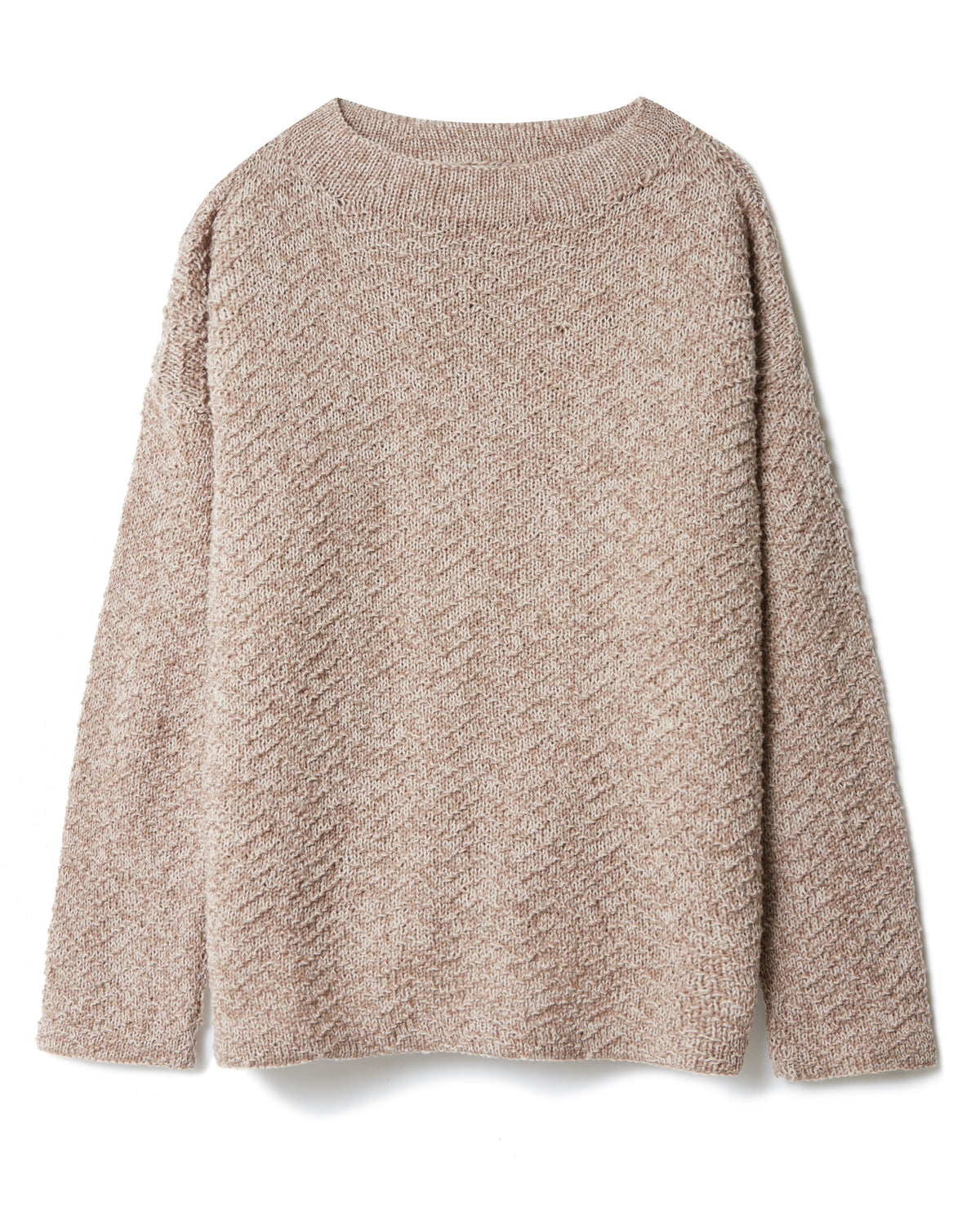 Pullover i Cool Wool Lace fra Lana Grossa med takkemønster og meleret farvespil