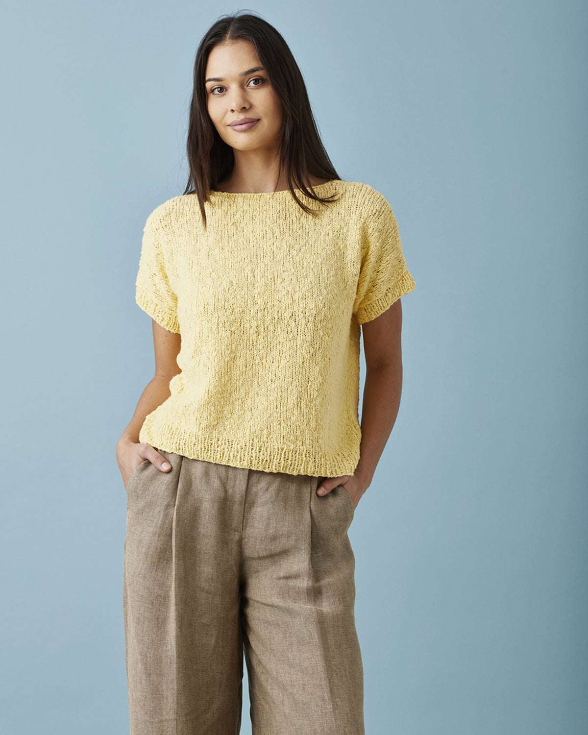 Ida T-shirt strikkegarn kit fra Daugaard Garn – komplet kit med Permin Ida garn