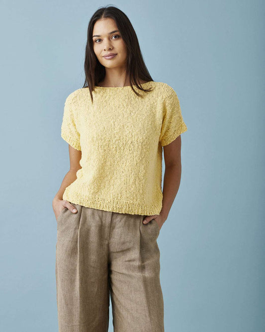Ida T-shirt strikkegarn kit fra Daugaard Garn – komplet kit med Permin Ida garn