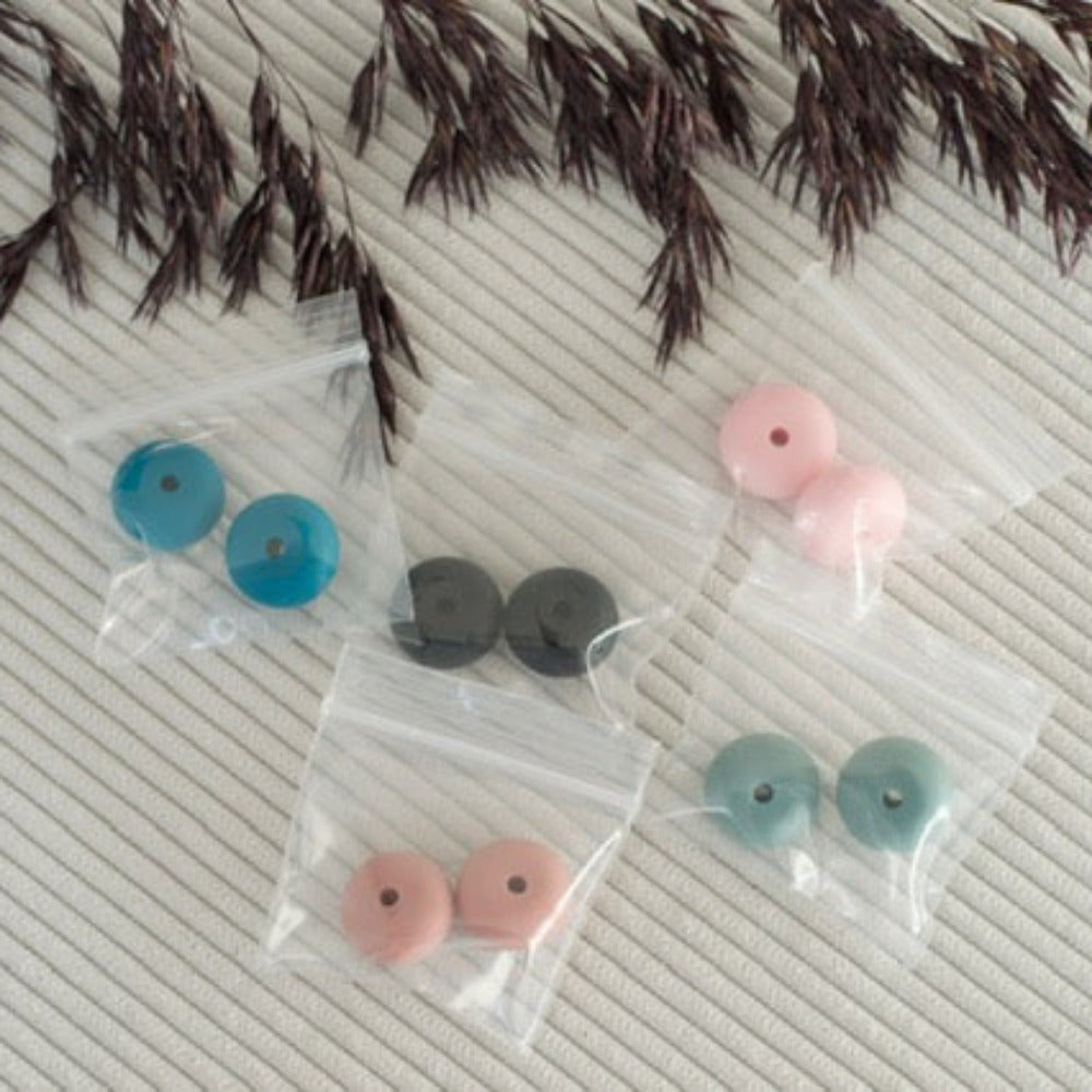 Ovale maskestoppere i silikone fra Markers & Pearls til strikkepinde
