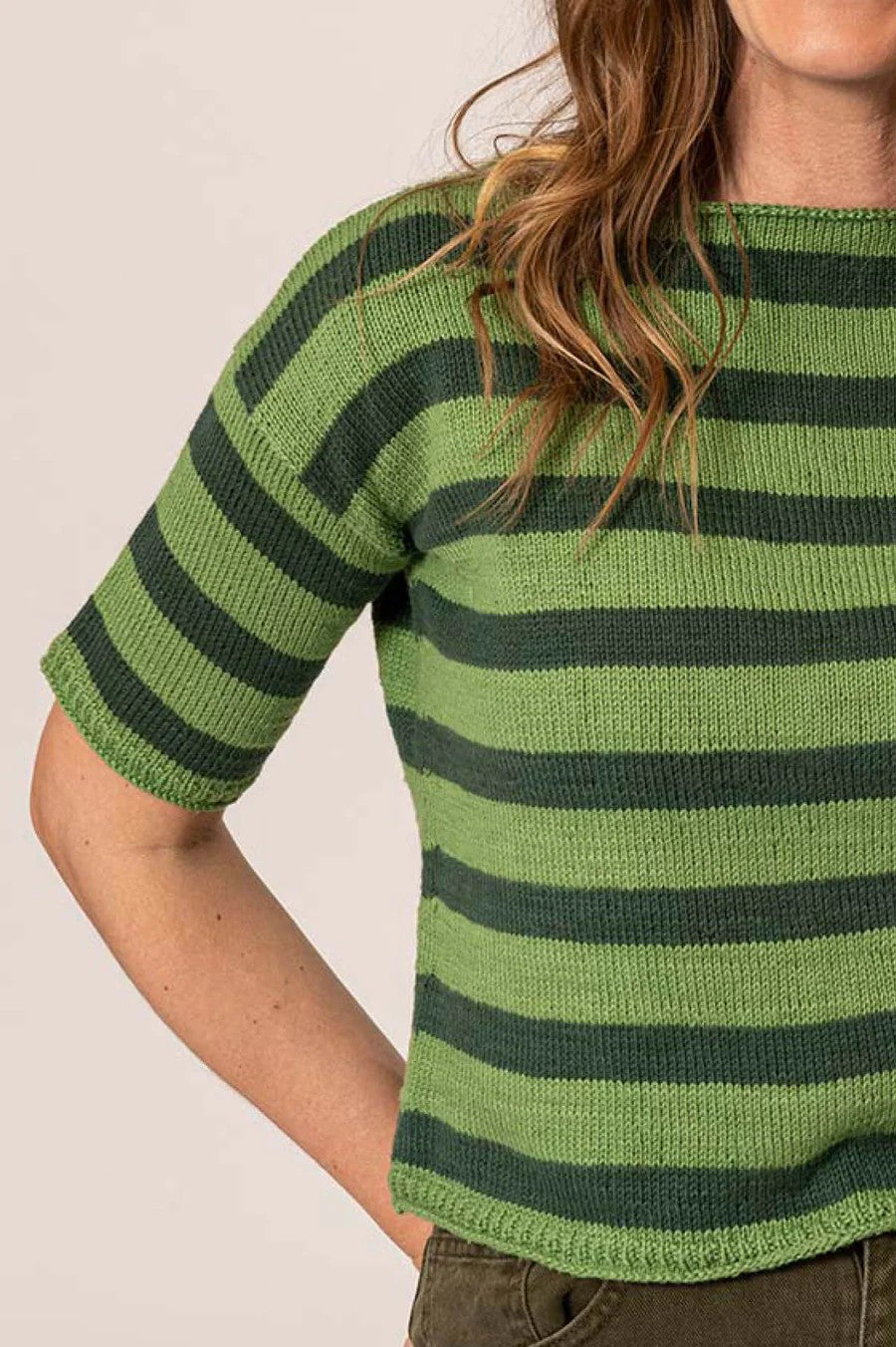 Thea Top strikket i Mayflower cotton 8/4