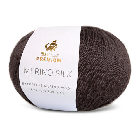 Mayflower Premium Merino Silk i farven chokolade