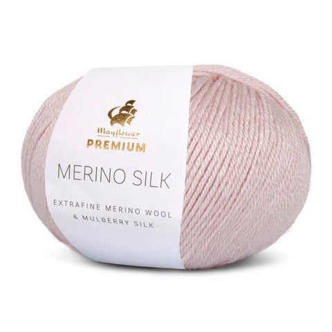 Mayflower Premium Merino Silk i farven sart rosa
