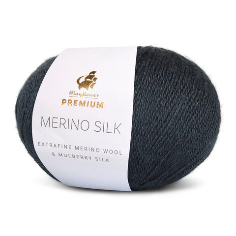 Mayflower Premium Merino Silk i farven Ravn