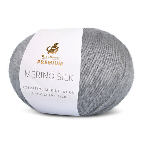Mayflower Premium Merino Silk i farven sølv
