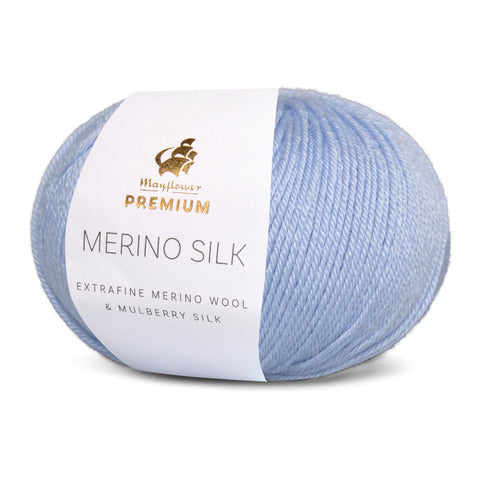 Mayflower Premium Merino Silk i farven Lyseblå