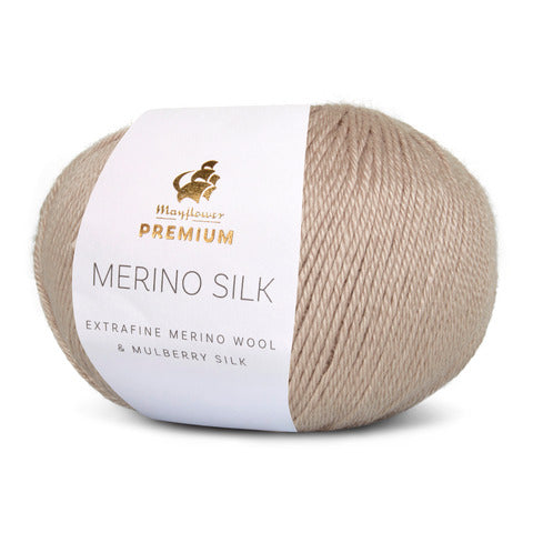 Mayflower Premium Merino Silk i farven lys sand