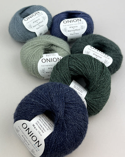 Onion Alpaca Merino Wool Nettle – blødt alpacagarn i bæredygtige
fibre